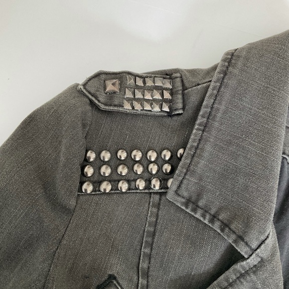 ITALIAN Denim Jacket w/ Studs - Picture 3 of 16